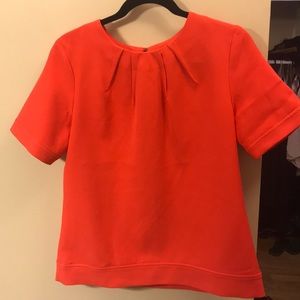Banana Republic reddish orange short sleeve blouse